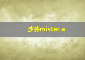 沙芬mister a